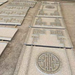 新疆 白麻花岗岩外墙立面雕刻板