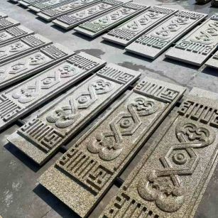 新疆 黄金麻花岗岩外墙雕刻板