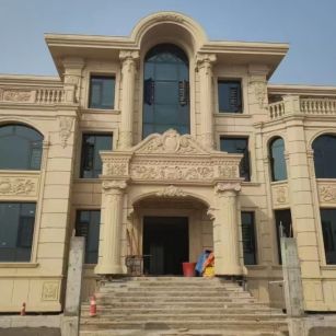 新疆 黄金麻花岗岩别墅外墙干挂