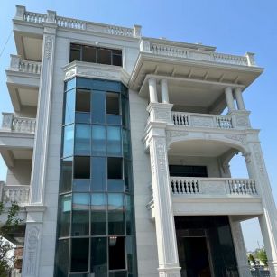 新疆 白麻花岗岩别墅外墙干挂效果展示