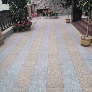 新疆 黄金麻白麻荔枝面庭院铺装展示