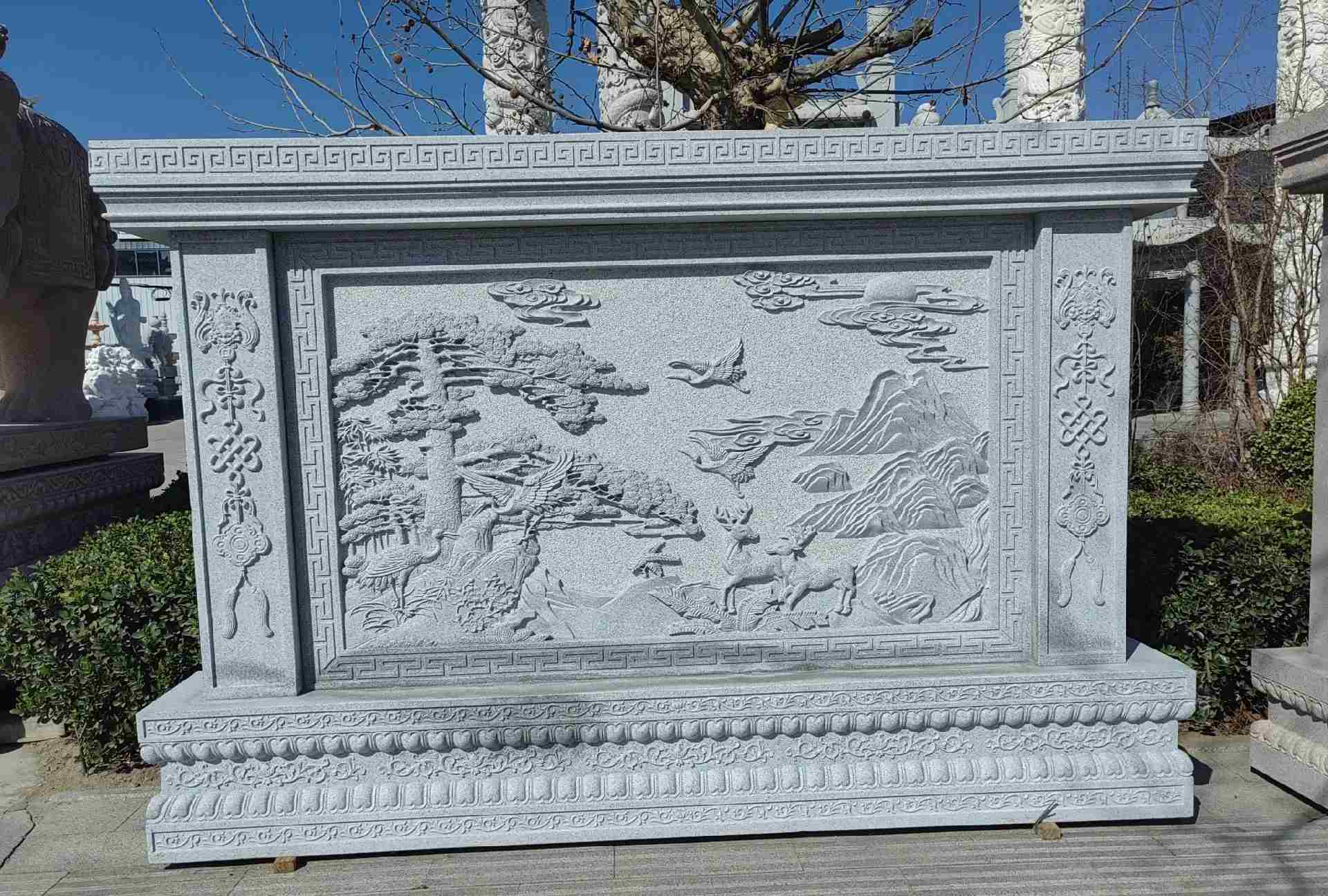 新疆 芝麻白大型照壁，屏风，影壁