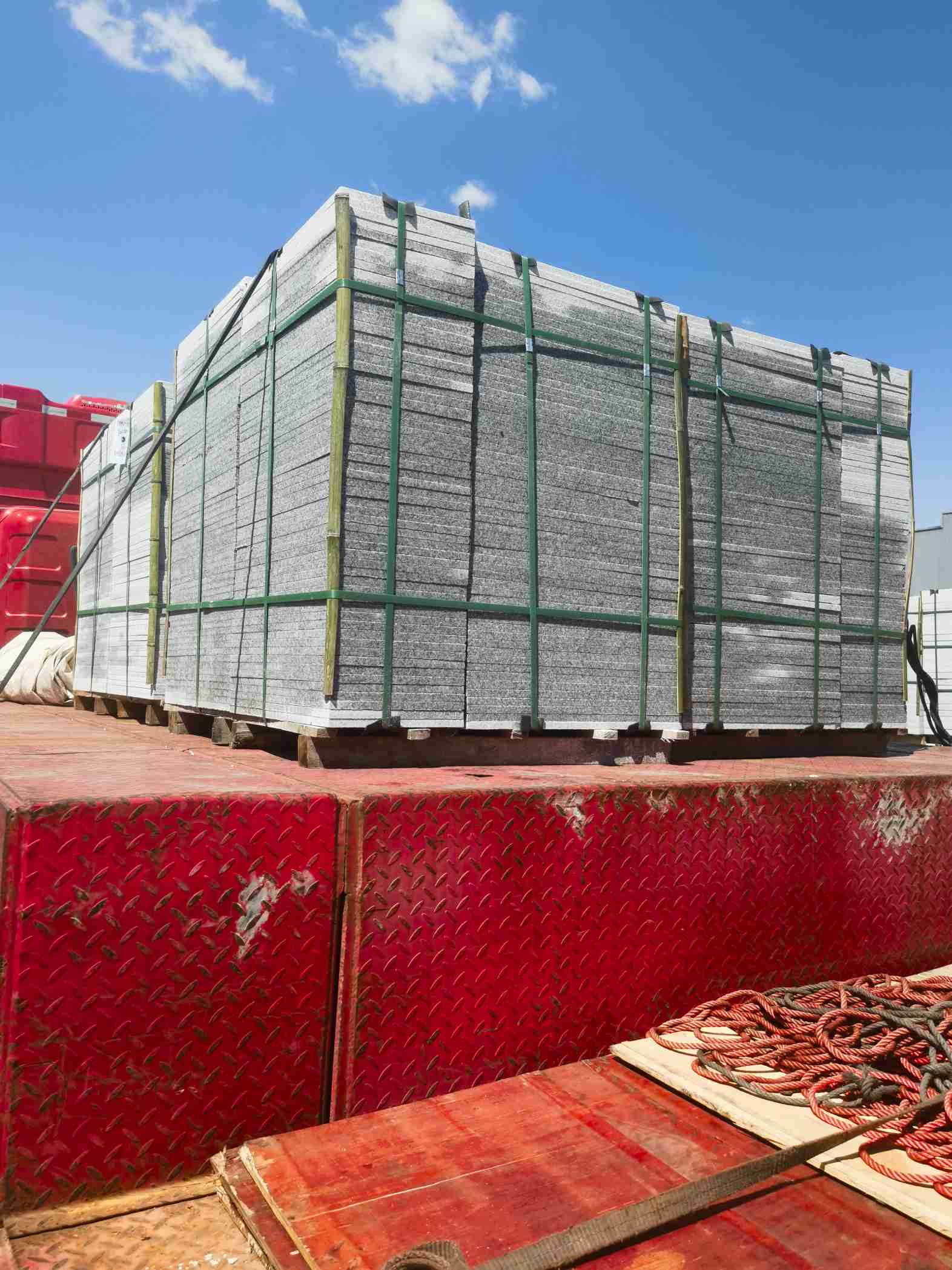 新疆 芝麻白火烧规格板地铺石300*600/600*600