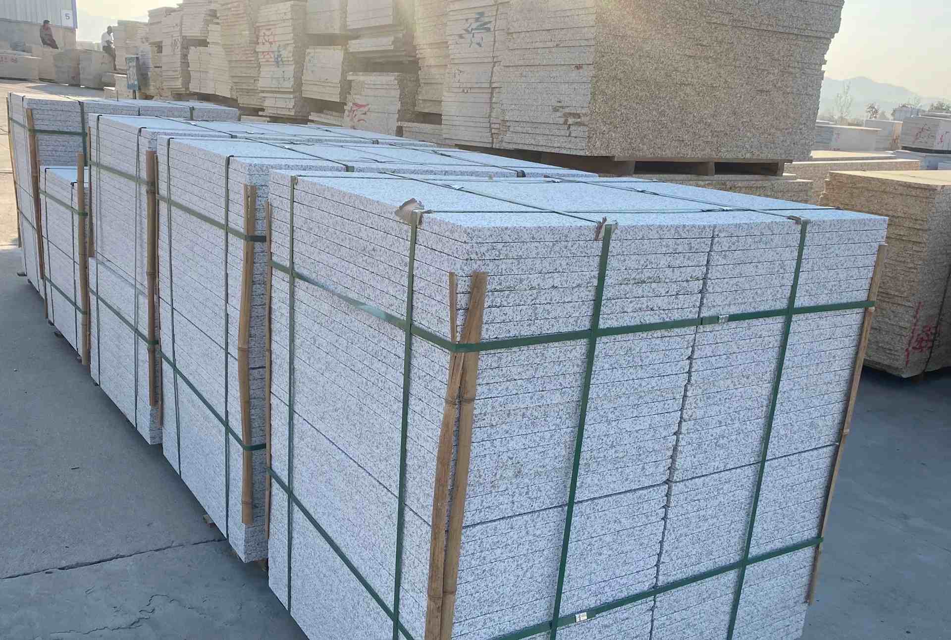 新疆 白麻花岗岩荔枝面地铺石